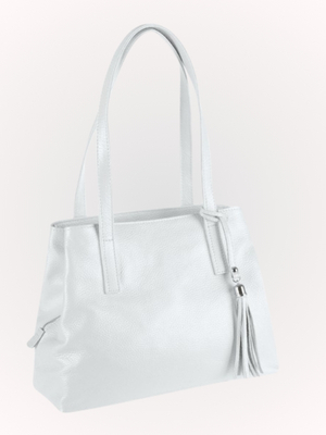 Beautiful White Women Trapeze Handbag